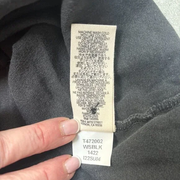 The GREAT. Oversized Boxy Cropped Polo Raw Hem & Sleeves Gray Size 1/Small - Picture 8 of 8